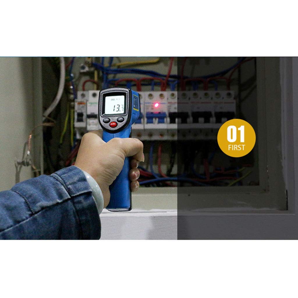 Termometr na podczerwień LCD, elektroniczny termometr, bezdotykowy, bez baterii, -50-530 ℃