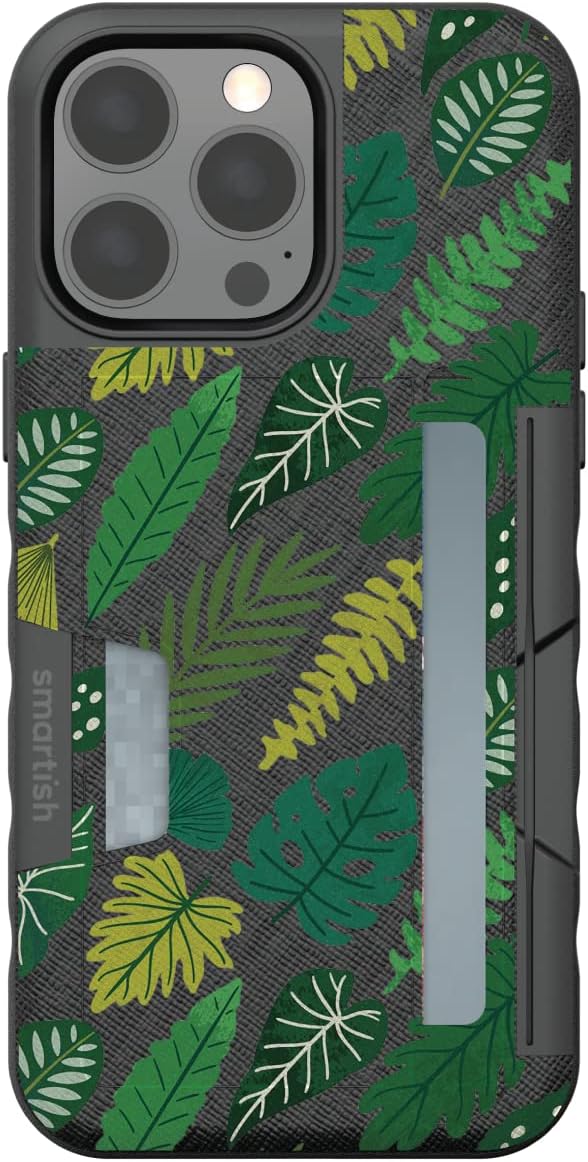 Smartish - Leaf Me Alone - iPhone 14 Pro Max Wallet Case - Wallet Slayer Vol 2 [Slim + Protective Kickstand] Credit Card Holder - Fits iPhone 14 Pro Max