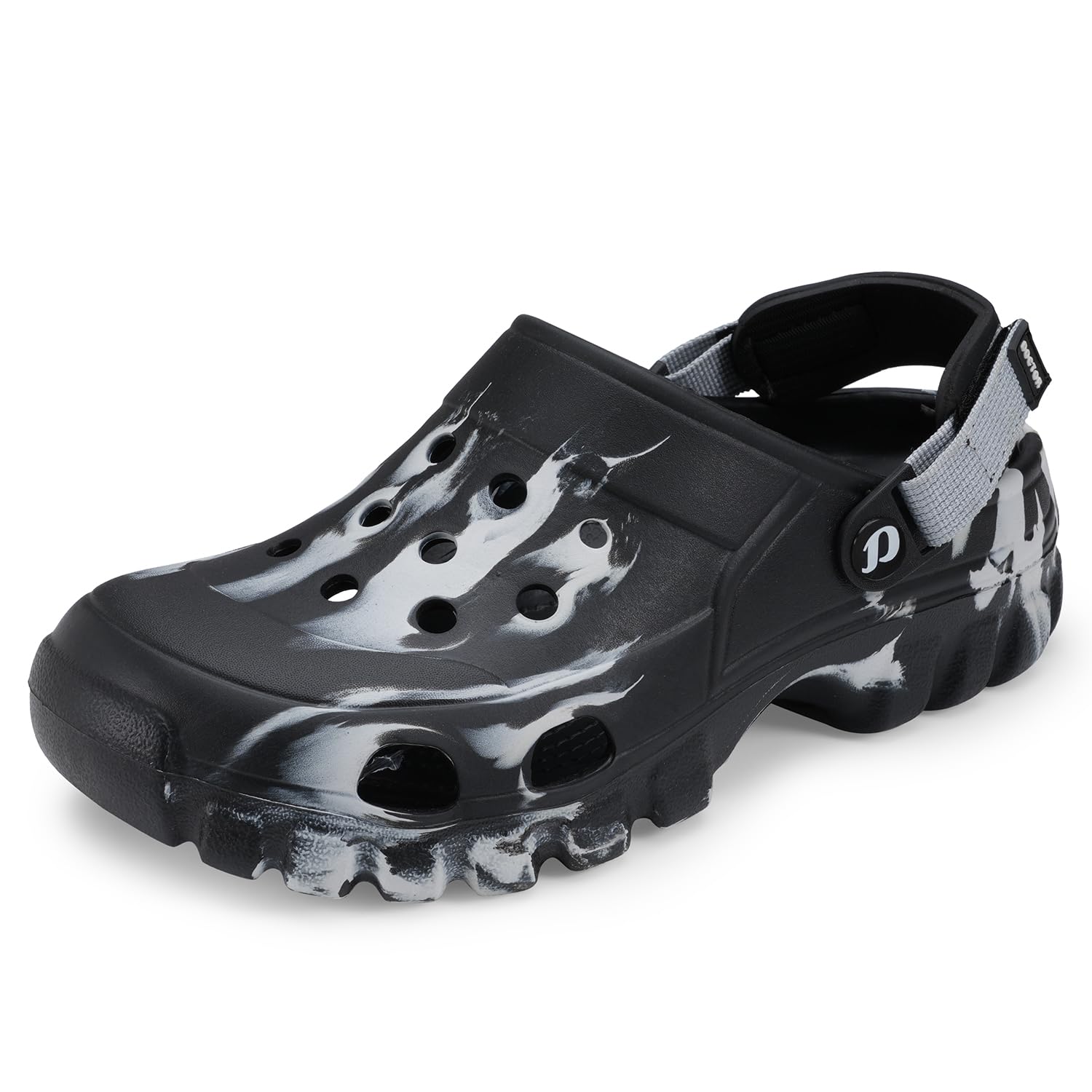 Men's Classic Camo Casual Sports Clogs/Sandals with Adjustable Back Strap for Adult| Comfortable & Lightweight| Stylish & Anti-Skid| Waterproof & Everyday Use Mules Gents Boys D-550