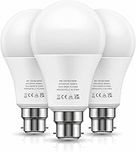 LOHAS-LED Bayonet Light Bulb Cool White, 100 Watt Bayonet Light Bulbs, Daylight Bulbs 6000K Bright Light Bulb Bayonet, 1100LM 12W A60 BC GLS Energy Saving Bulb, Kitchen Bedroom Living Room, 3 Pack