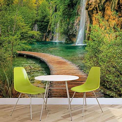 Papel Tapiz Fotomural 1967VEXXXL -Naturaleza, Bosque y Flores - XXXL - 416cm x 254cm - 4 Tiras - impreso en papel 130g/m2 EasyInstall