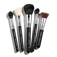 Vista 6 de Sigma Beauty Juego de brochas de maquillaje más deseado – Juego de 5 brochas de maquillaje favoritas para base, iluminador, sombra de ojos