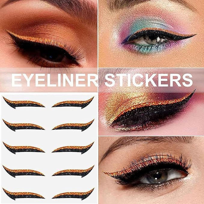 Eyeliner Stickers Glitter adhesivos para ojos 15 pares miniatura 4