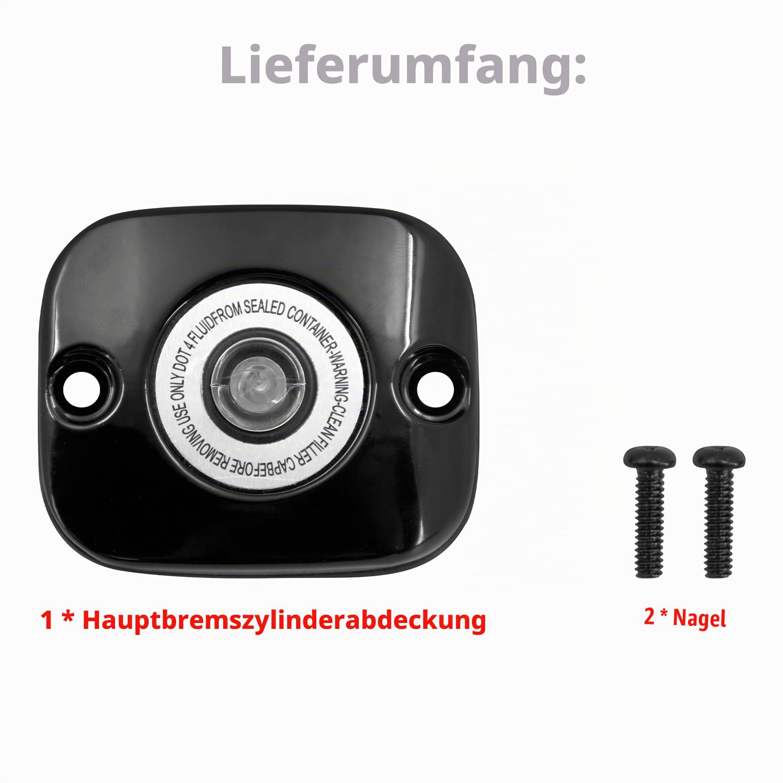 Vorderbremszylinder für Harley Touring 05–07 Dyna 06–17, Schwarz