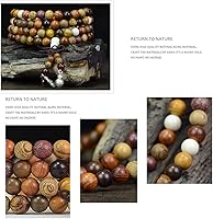 Vista 6 de CarpenterC - 200 piezas de cuentas sueltas de 6 mm, de madera de palisandro natural pulida, redondas, para hacer joyas, manualidades, artesanías