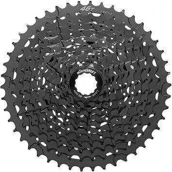 Microshift G11 Cassette - 11 Speed, 11-46T, Alloy Spider, Black, ED Coated
