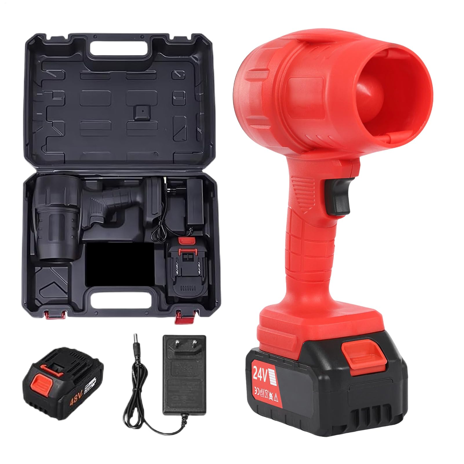 Soffiatore Foglie Senza Fili Elettrico | Soffiatore Manuale Multifunzione,Soffiatore Portatile Foglie Aria Per Giardino Auto Casa, Batteria & Caricabatterie Inclusi