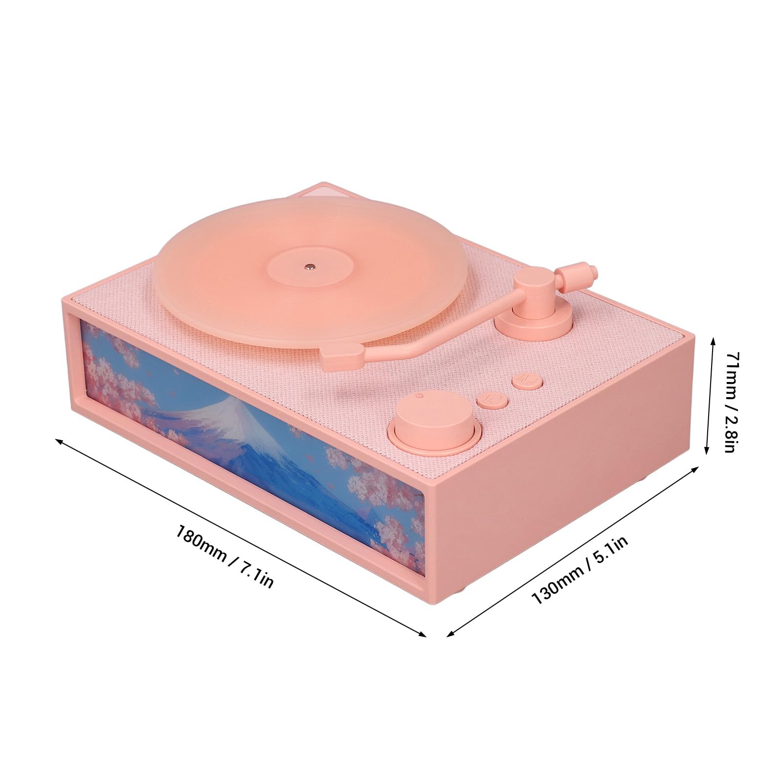 Lampada da Comodino retrò con Altoparlante Bluetooth e Luce Ambientale, Supporta Schede di Memoria da 32 GB per il Relax e il Sonno a casa. (Rosa)