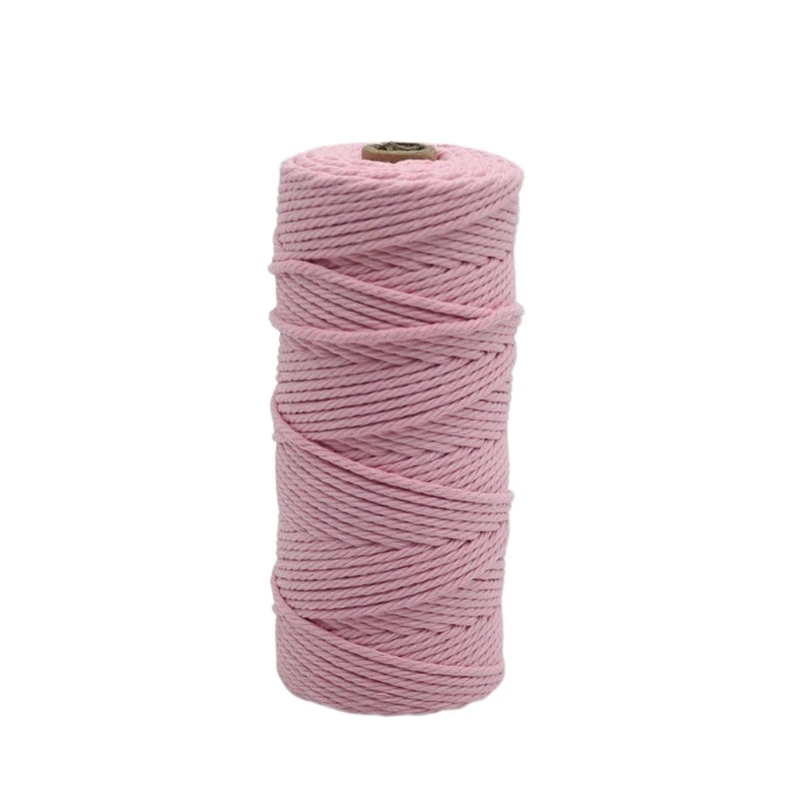 Cotton Macrame Cord 100m Macrame Cord 3.0mm/4mm Cotton Rope for Handmade Plant Hanger DIY Wall Hanging Making Arts Crafts(Color10,4mm-100m)