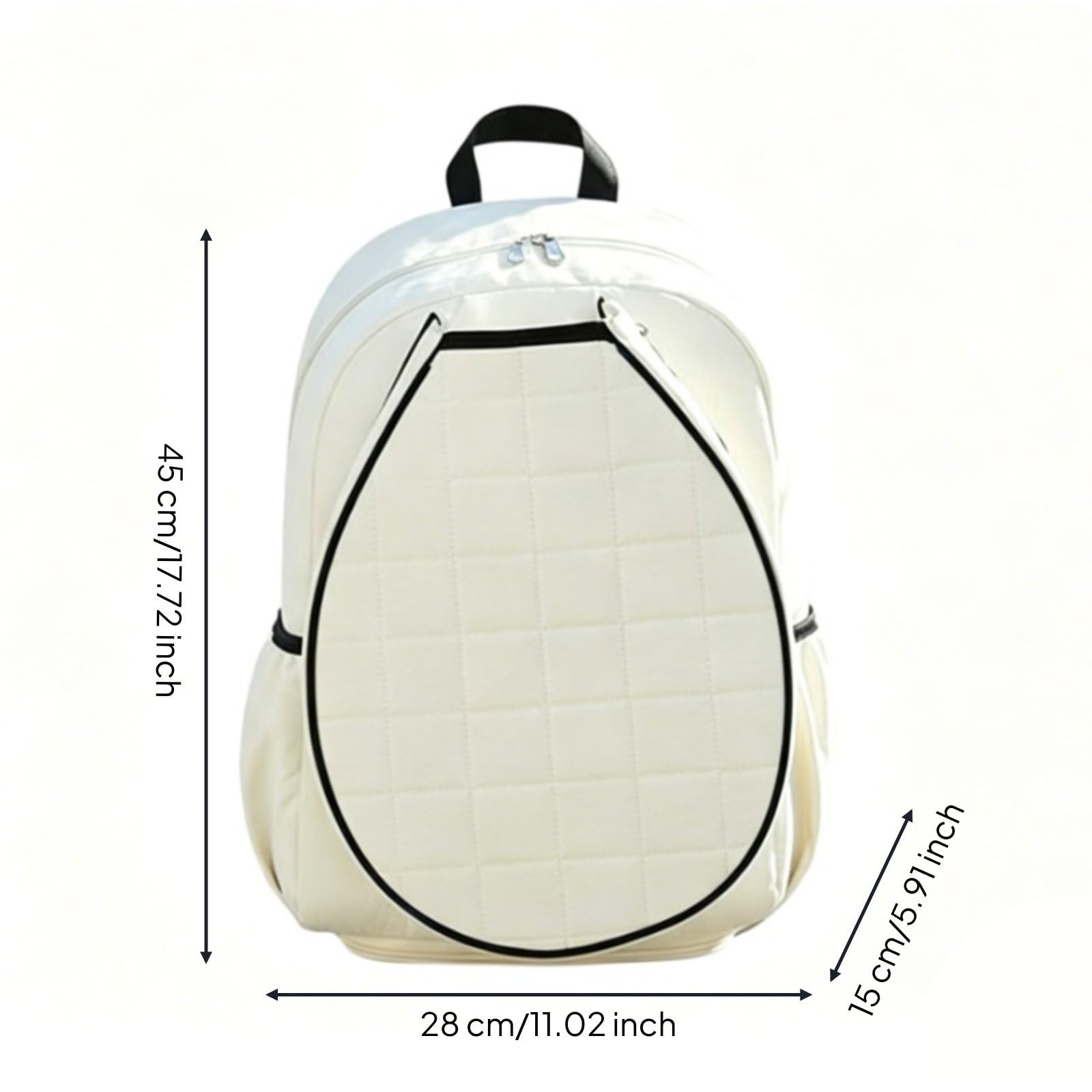 Zaino da Tennis Borsa Racchetta Zaino Sportivo Zaino Palestra Borsa Spalla con Ampio Scomparto Principale Materiale Impermeabile Trapuntato Adatto per