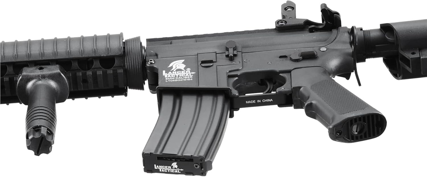 Lancer Tactical Gen 2 M4A1 Classic M4 AEG RIS Airsoft Rifle with Standard Combat Rubber Knife