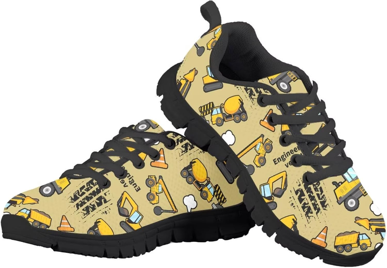 Boys Tractors Shoes Kids Slip on Walking Shoes Sport Athletic Sneakers Non-Slip Lace up Tennis Running Hiking Sneakers