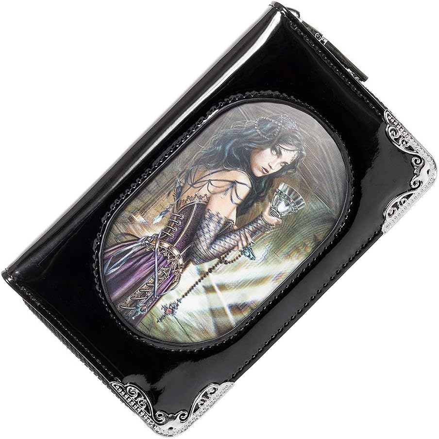 Ladies 3D Purse Wallet Black PVC Gothic Fantasy"Name of The Rose"