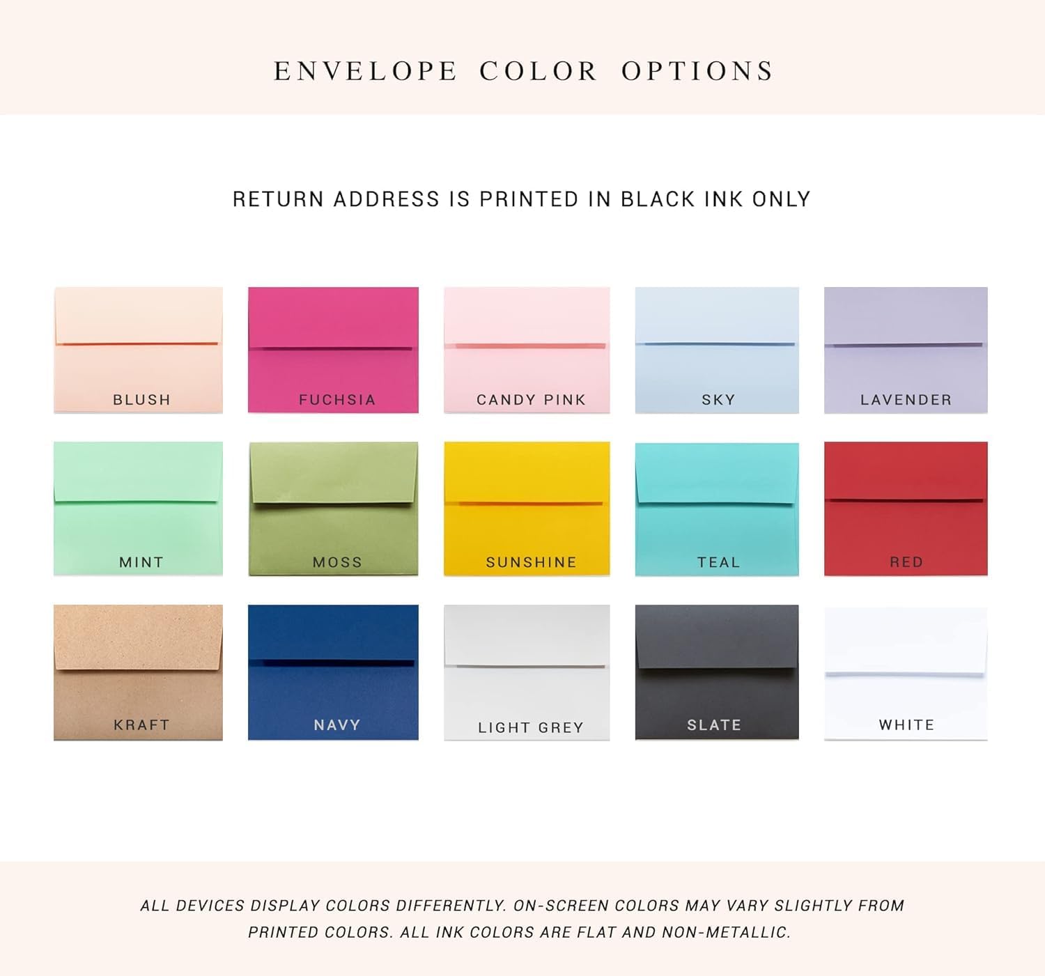 Simple Modern Personalized Stationery Note Cards, Stationary Flat Cards with Envelopes, Personalized Stationary for Family