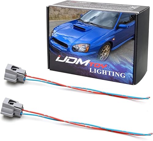 iJDMTOY Par de conectores de luz de marcador lateral para guardabarros OE-Spec con coletas de 5 pulgadas compatibles con la versión JDM Subaru