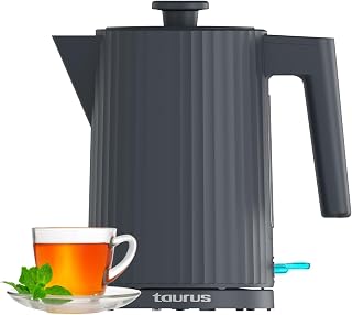 Taurus - Elektrischer Wasserkocher 2200W | 1,7 L | Schnellkochen | 360°-Basis | Autom. Abschaltung | Herausnehmbarer Kalkfilter | BPA-frei | Schwarz