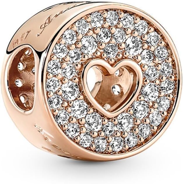 Pandora 781977C01 Pave & Heart Anniversary Charm - Pandora Rose
