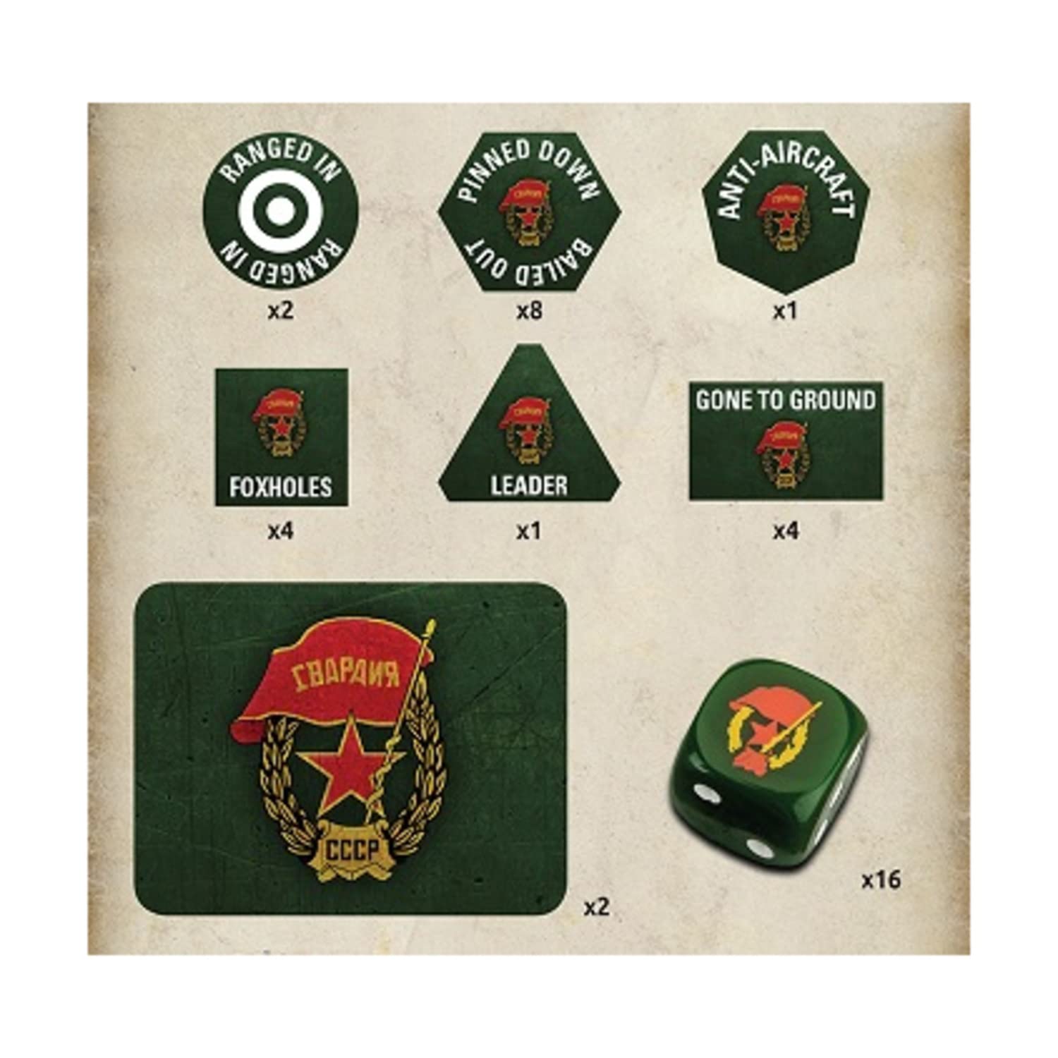 Amazon.com: Flames of War - Soviet Guards Gaming Set - x20 Tokens