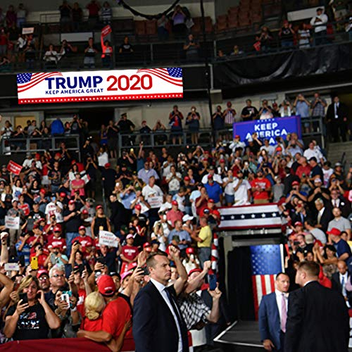 KMUYSL Trump 2020 Flag - Keep America Great Yard Sign, Extra Large 98\" x 20\" Donald Trump Flag - President 2020 Banner for US Election Patriotic Outdoor Decoration (Upgraded)