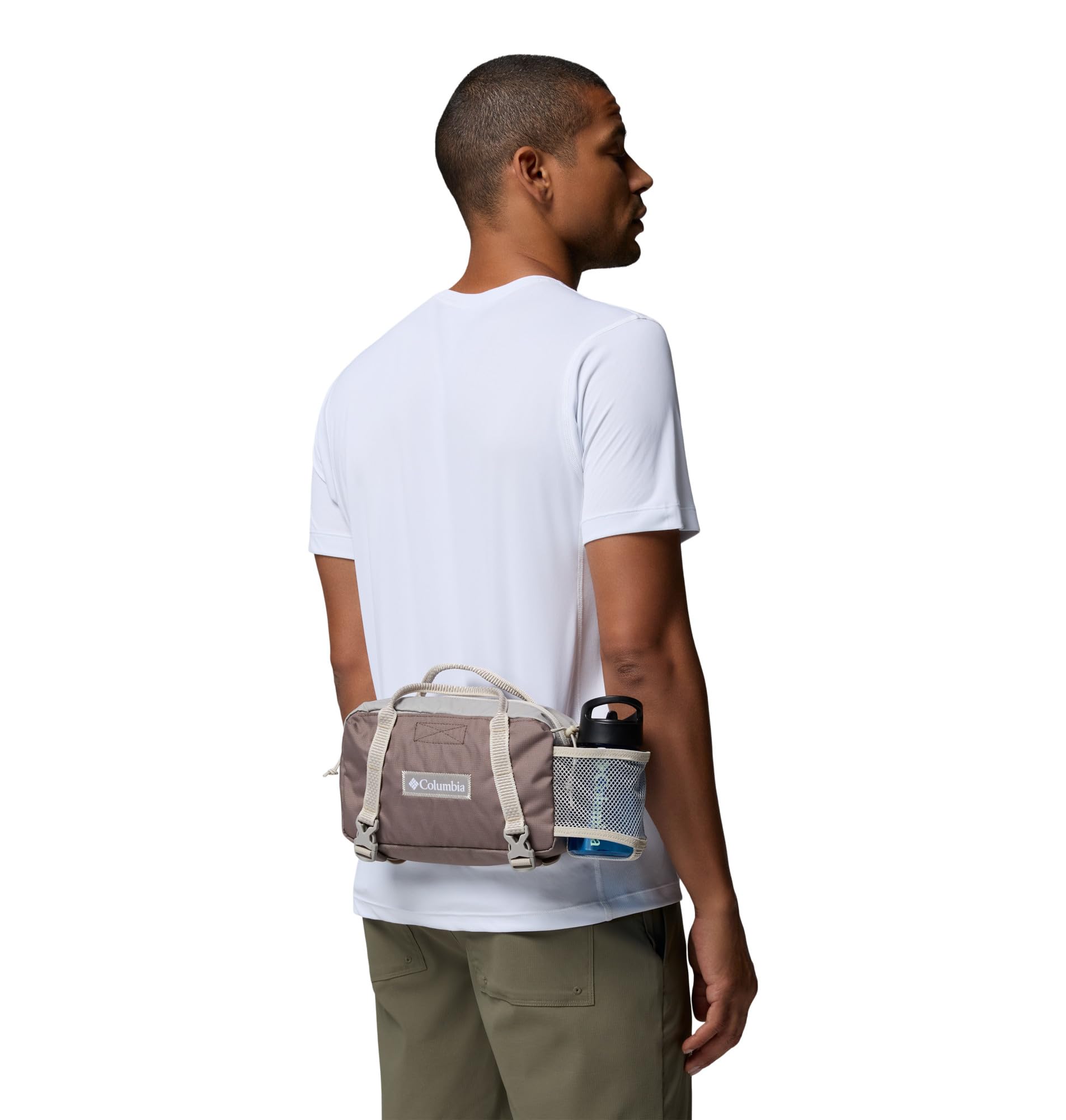 Columbia Unisex Echo Mountain Torba na biodro, beżowa/zielona (Canoe/Dark Stone), jeden rozmiar