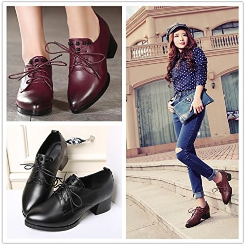 Amazon ポルテリンク レースアップ シューズ レジャーシューズ インテッド シューズ ブラックシューズ ワインレッドシューズ シューズ 履きやすい靴 シューズ 靴 お洒落 おしゃれ レディースシューズ 女性用ブーツ 度假旅游に Portelink ポルテリンク シューズ