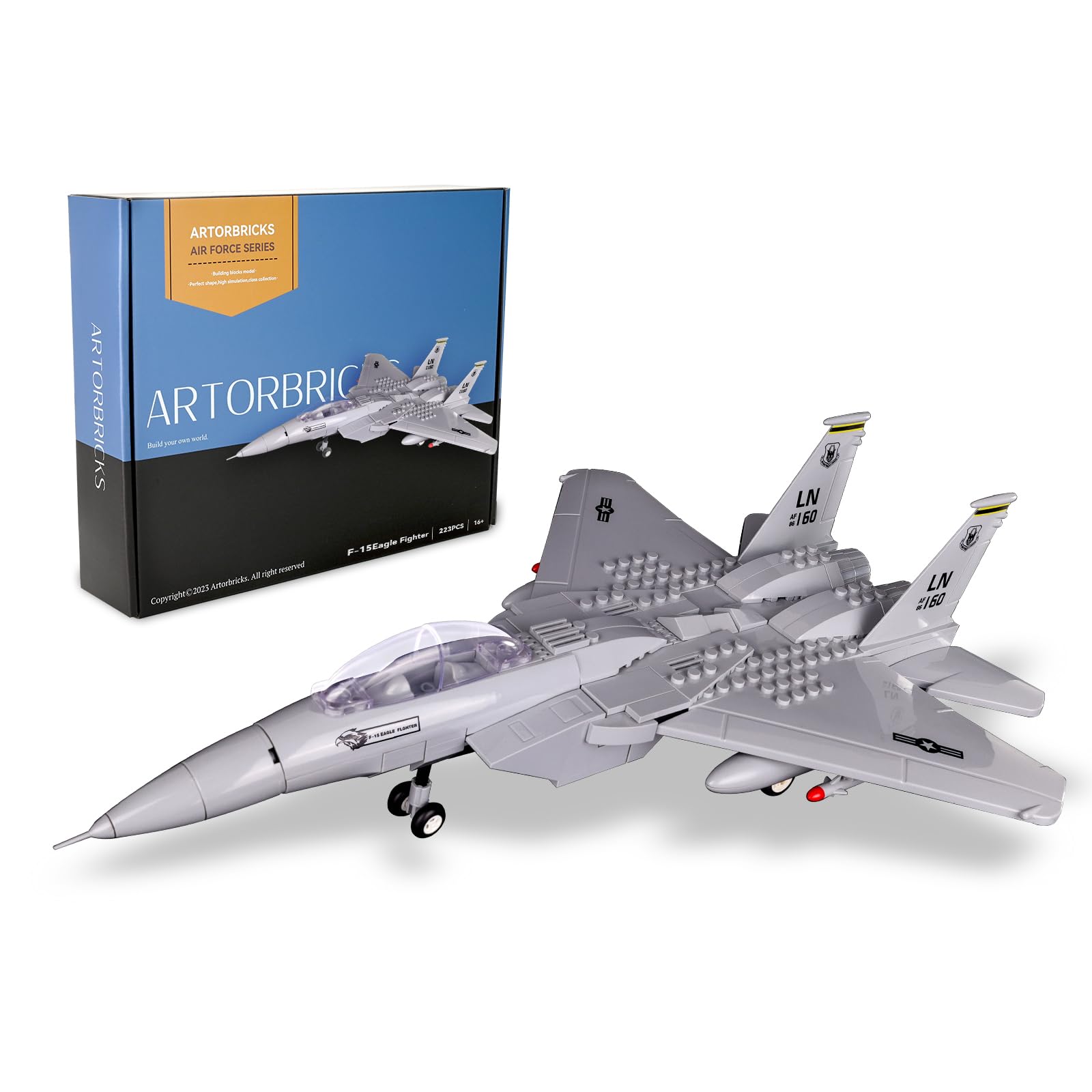 Amazon.com: ArtorBricks F-15 Eagle Fighter Airplane Military