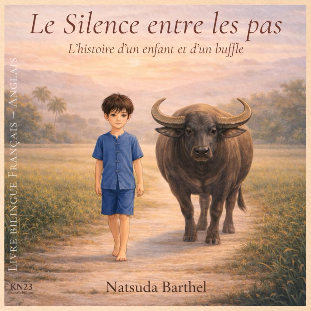 Le Silence entre les pas: L’histoire d’un enfant et d’un buffle – Livre bilingue Français – Anglais