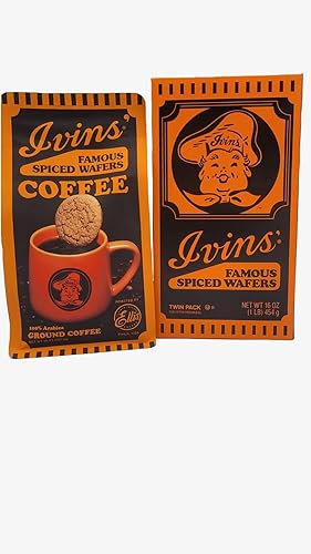 IVINS FAMOUS SPICED WAFERS AND IVINS 100% ARABICA COFFEE
