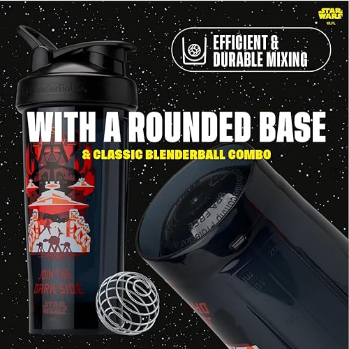 Miniatura 3 de BlenderBottle Star Wars Shaker Bottle Pro Series perfecta para batidos de proteínas y antes del entrenamiento, Join the Dark Side, 28 onzas