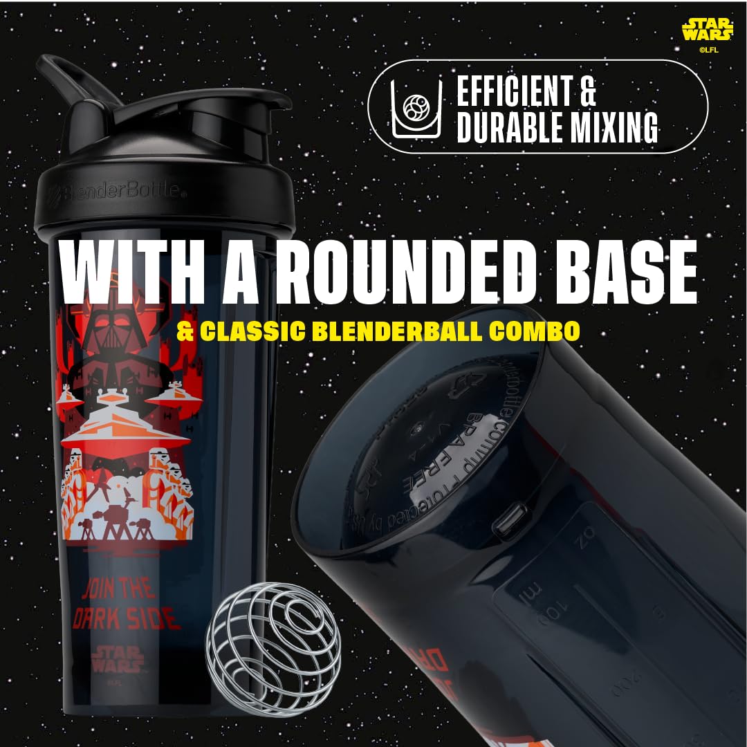 BlenderBottle Star Wars Shaker Bottle Pro Series Perfect for Protein Shakes and Pre Workout, Join the Dark Side, 794.8 g