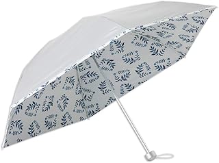 日傘 折りたたみ 軽量 レディース 晴雨兼用 遮光 遮熱 3つ折 かわいい UVカット 紫外線対策 ひんやり傘【LIEBEN-0584】 シルバー (リーフ)