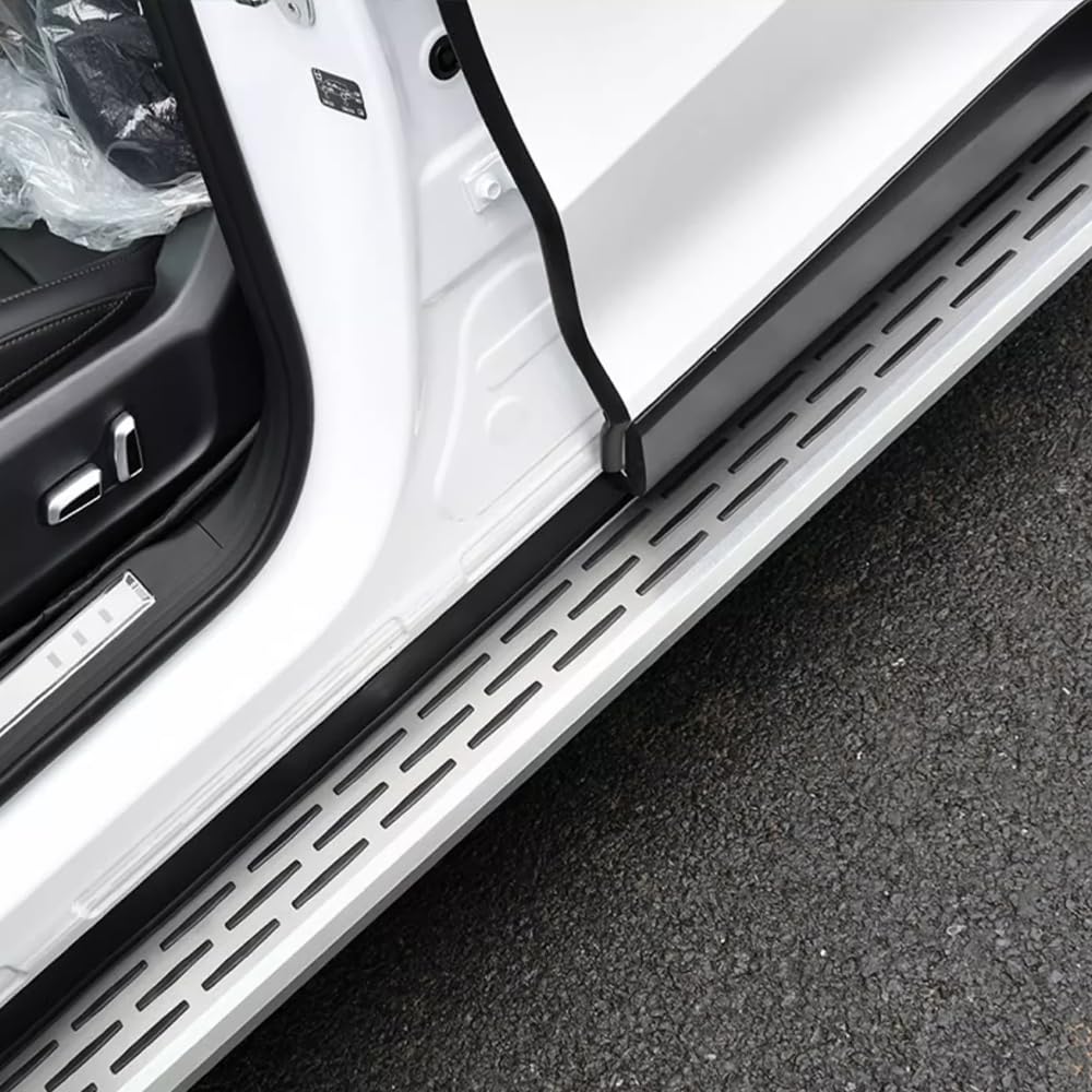 Estribos para Nissan Qashqai e-Power 2022-2026, escalones laterales antideslizantes de aluminio plateado con kit completo de herrajes de instalación, accesorios Nissan Qashqai e-Power