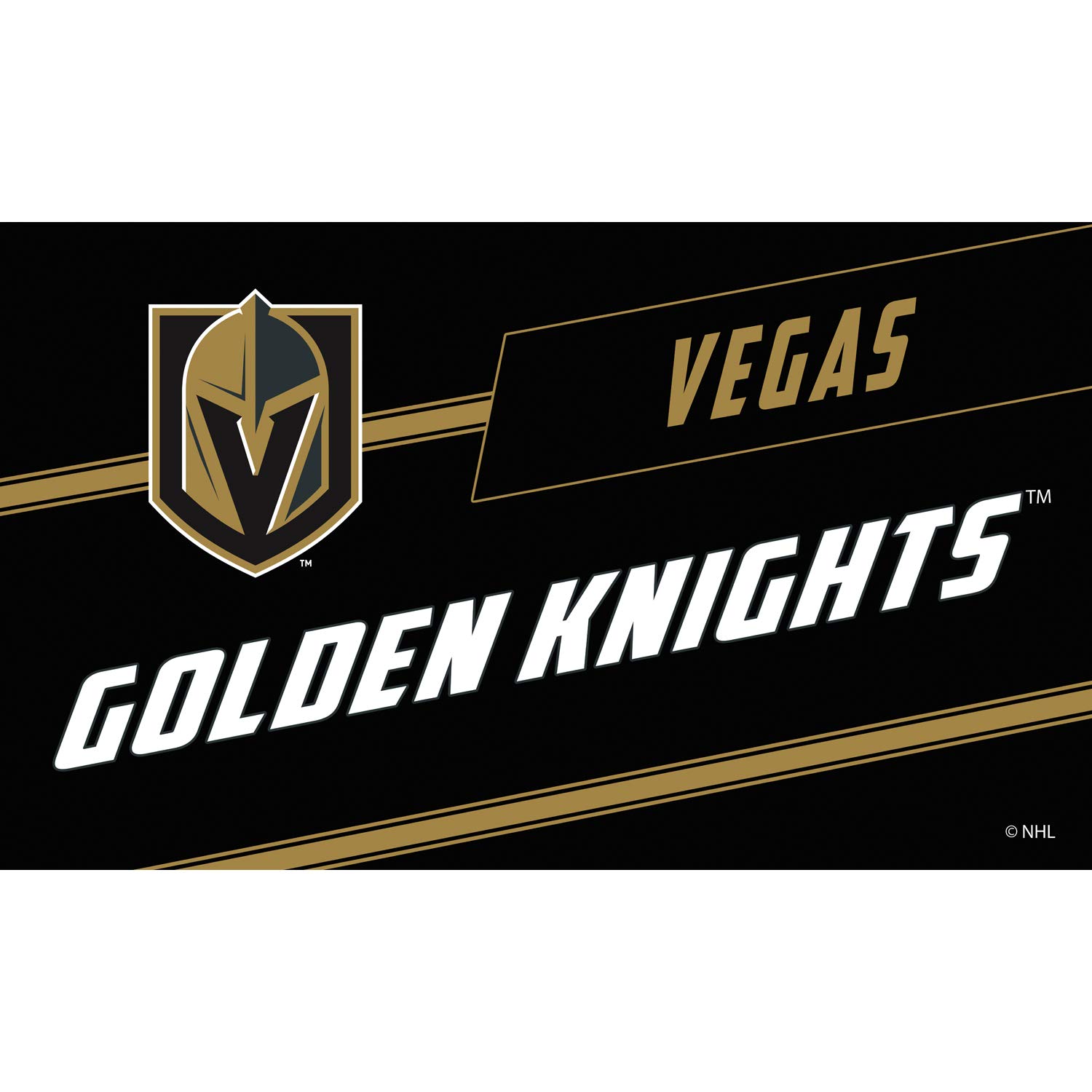 Team Sports America NHL Las Vegas Golden Knights Eco-Friendly Durable Coconut Fiber Coir Punch Floor Mat - 16
