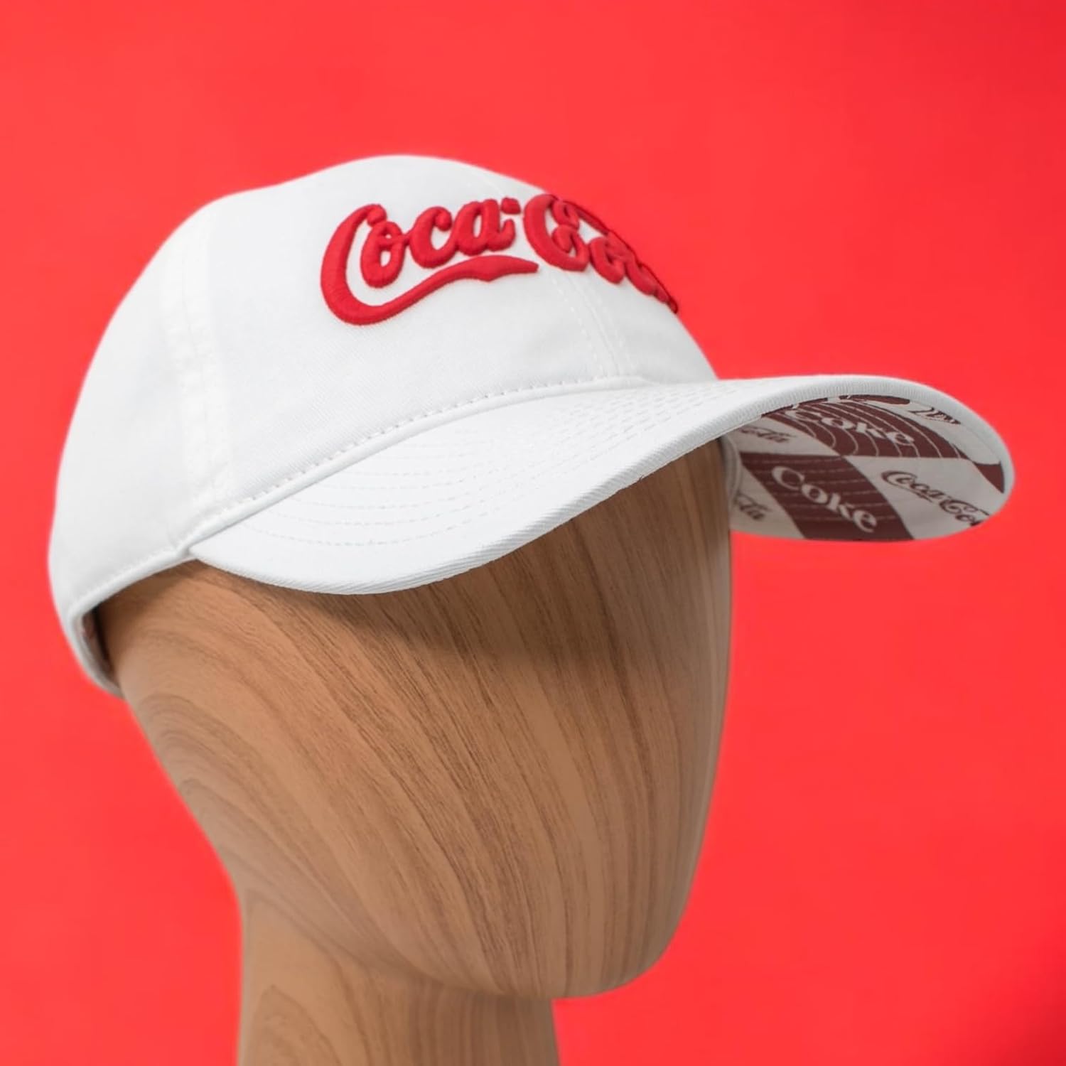 AMERICAN NEEDLE Officially Licensed Coca-Cola Dad Hat, Coke New Raglan Adjustable Buckle Strap Hat, Authentic, New