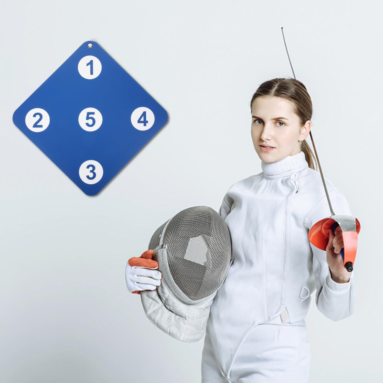 POPETPOP Fencing Target Practice Wall Hanging Training Equipment for Saber Foil and Epee 12.99 X 12.99 X 0.19 in Rubber Target for Indoor Practice