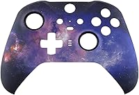Vista 3 de eXtremeRate Nebula Galaxy - Funda de repuesto para placa frontal con diseño de galaxia, carcasa frontal suave al tacto, kit de repuesto para Xbox