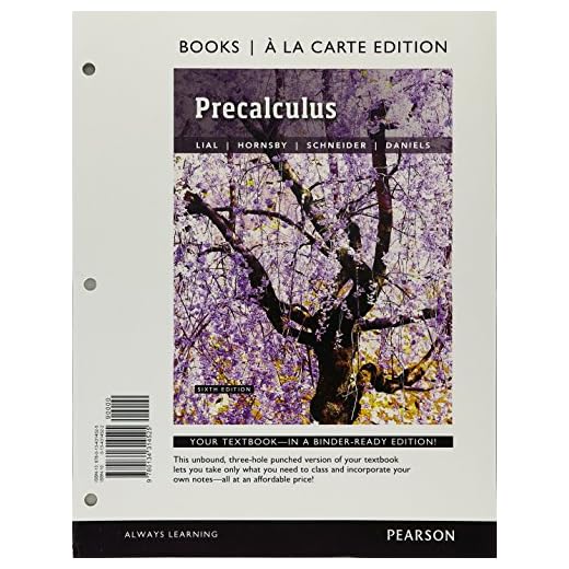 Precalculus, Books a la Carte Edition