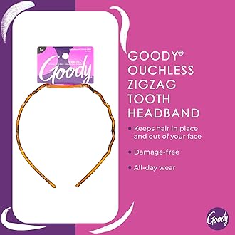 Goody Ouchless Headband For All Hair Types - Zigzag Tooth - Comfort Fit for All-Day Wear - Beautiful Design for Instant Style - Pain-Free Hair Accessories for Women, Men, Boys & Girls