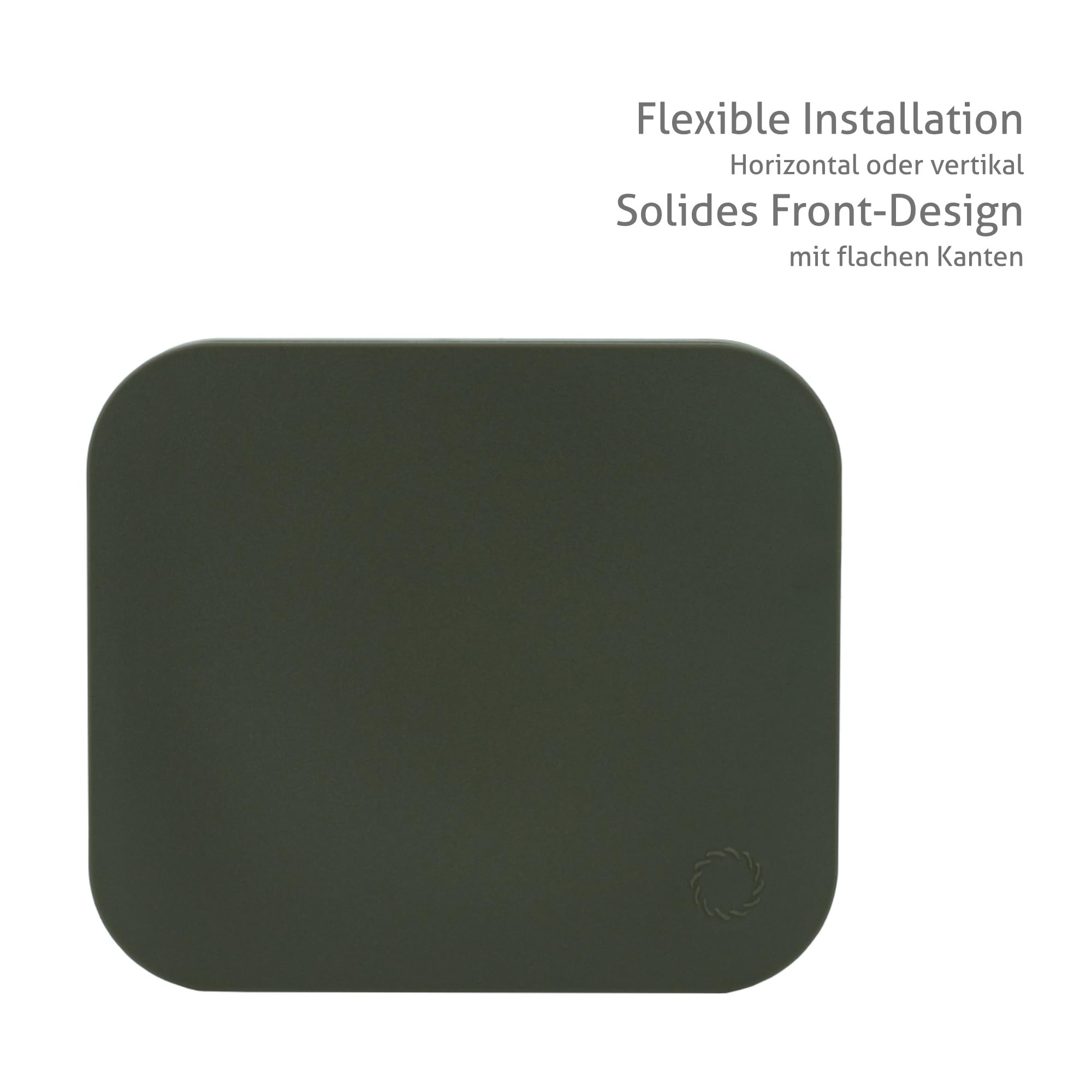 Turbionaire TREND 100 SDSG Abluftventilator, für Badezimmer, Küche, Wand/Decke, Frontplatte dunkles Dark Sage Gray Matt, Durchmesser 100 mm, 85 m3/h, 35 Pa, Rückschlagventil, geräuschlos 33 dB, IPX4