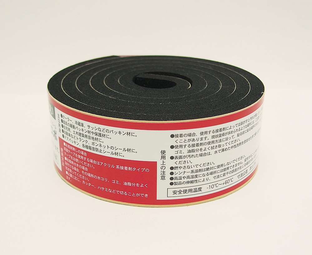 Amazon イノアック 天然ゴムスポンジロール ゴムスポ 3tx30mmx1m テープ付 黒 N14 330mt ゴム ウレタン スポンジ 産業 研究開発用品 通販