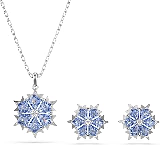 Magic set, Snowflake, Blue, Rhodium finish