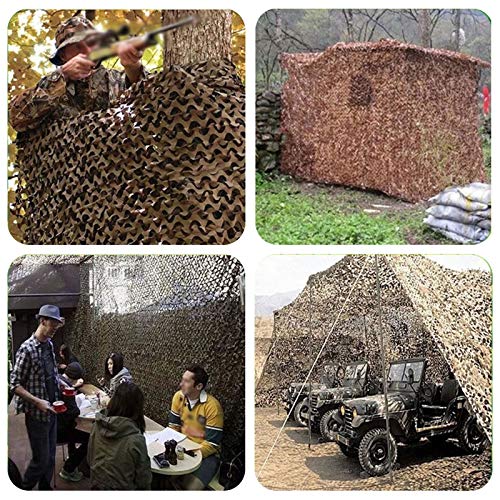 Touguqing 3x4m Armee Tarnnetz Wüste Camouflage Netz mit Camo Wrap Klebeband Lightweight Durable for Militär Jagd Garten… – Bild 8