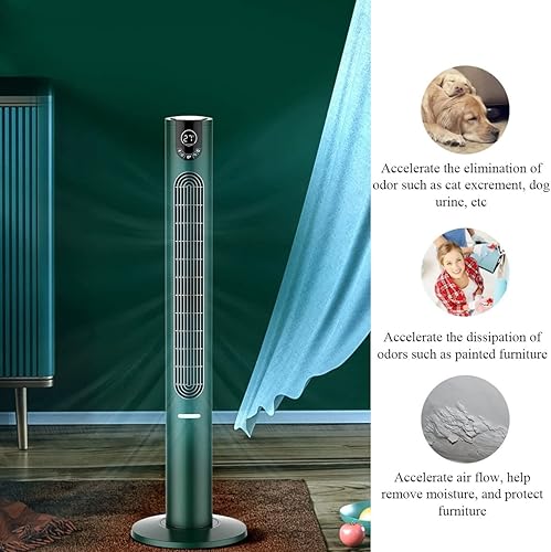 Miniatura 4 de Ventilador de torre con control remoto, ventilador inteligente para dormitorio con oscilación de 105, ventilador sin aspas con opciones de 6