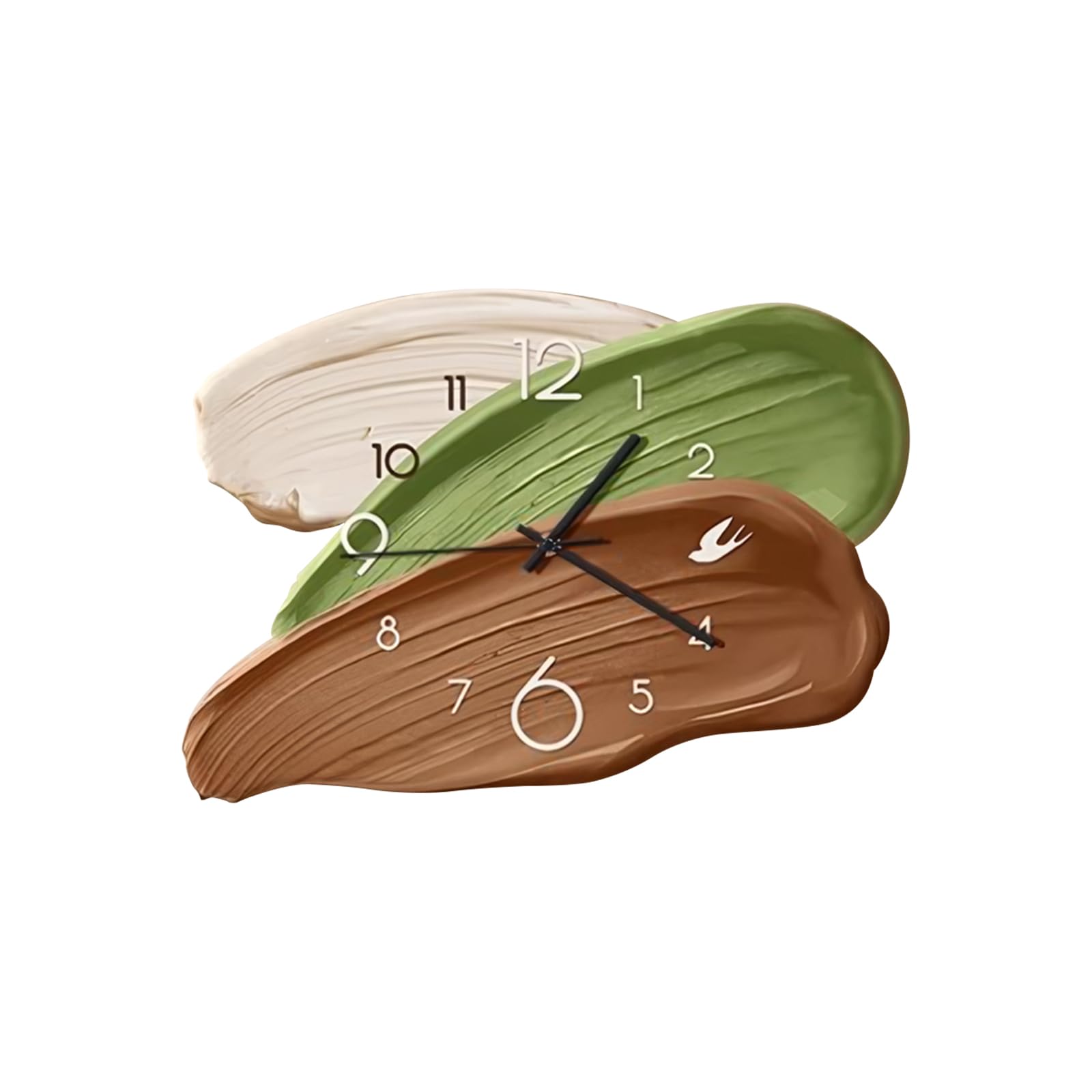 Ergocar B Wall Clock Modern Art Style Attery-Operated 40X28cm Silent Ideal For Kitchen Edroom, Living Room Decor