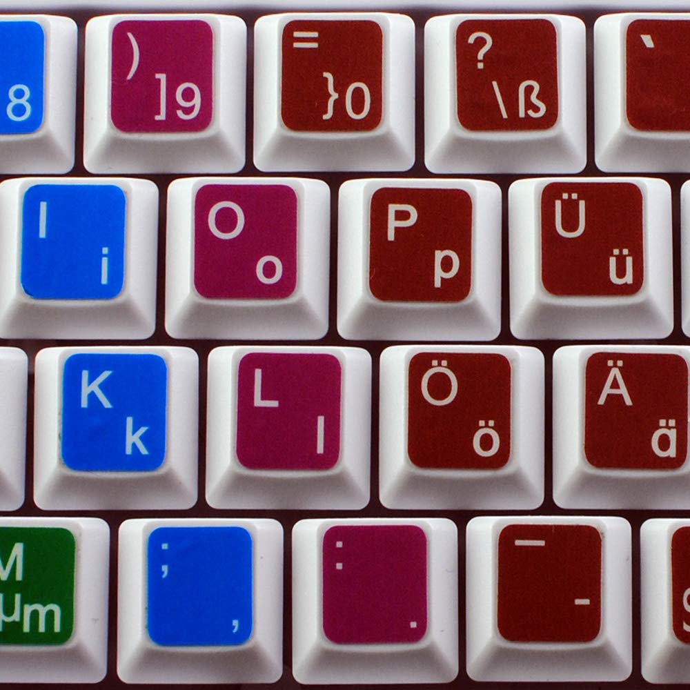 Learning German Colored New Keyboard Stickers