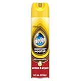 Pledge Moisturizing Wood Oil, Furniture Reviving Spray, Amber & Argan Scent, 9.7oz