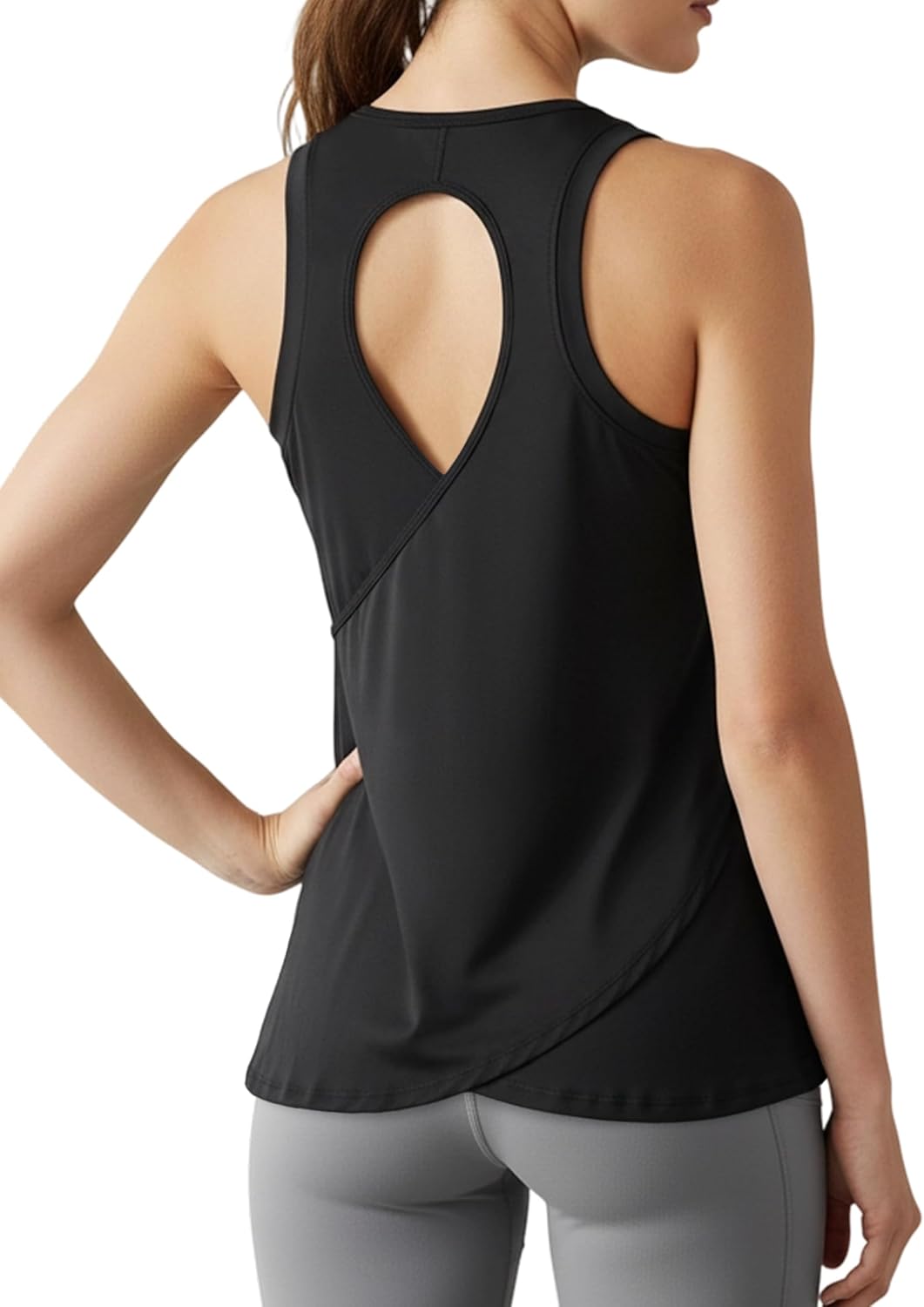 Workout Tank Tops for Women White Gym Athletic Tops Slim