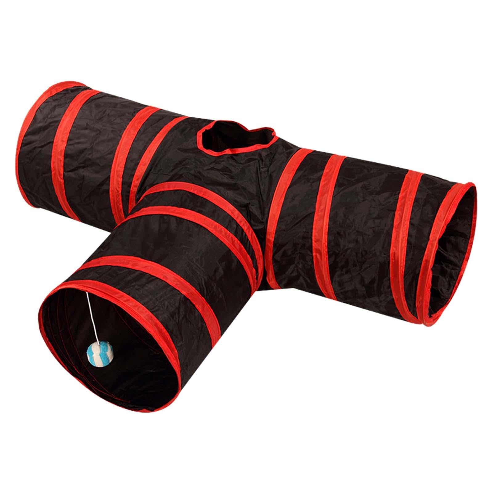 Túnel de juego para gatos impermeable y portátil con agujeros para el entretenimiento de tu mascota