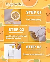 Vista 5 de Lemon Squeezer - Manual Citrus Juicer with Screw-Top Lid & Built-In Filter, Dual-Use Lime/Lemon Press for Cocktails, Portable Hand Juicer