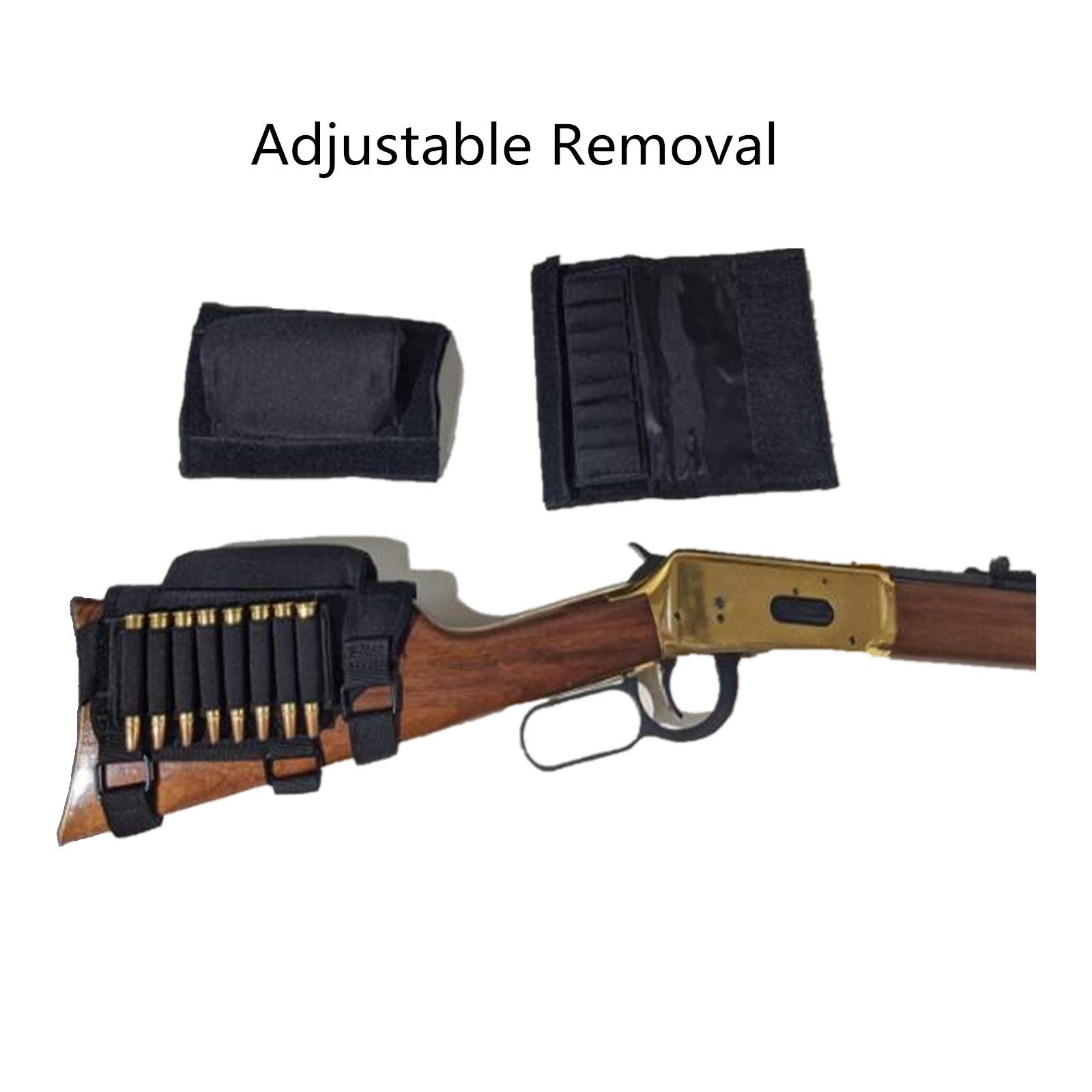 EVNNO Rifle Ammo Holder,Rifle Buttstock, Adjustable Tactical Cheek Rest